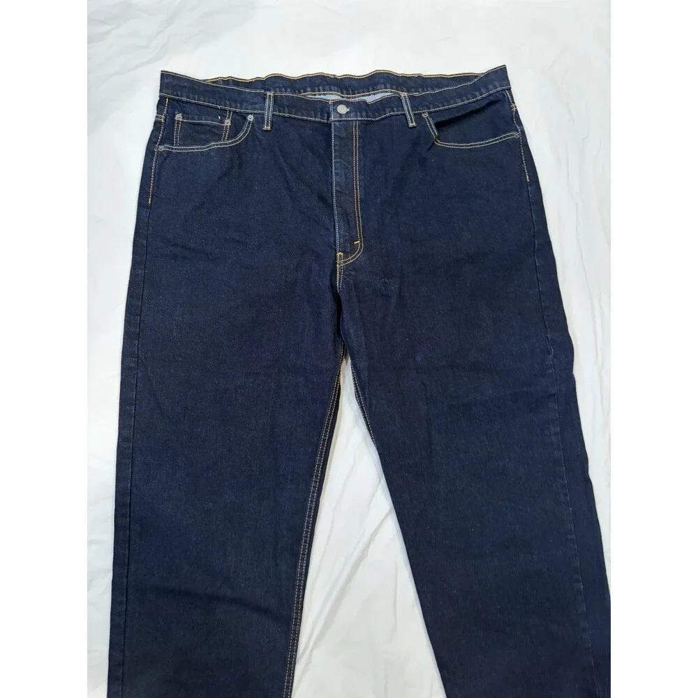 Levi's 550 Jeans Men's 50x29 (Actual 48x26) Blue Dark Wash Relaxed Fit Stretch